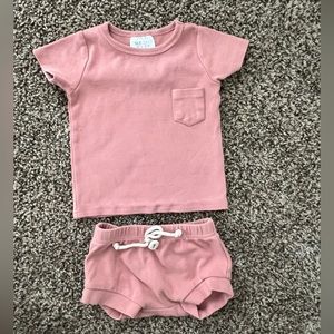 Mebie baby set, light pink